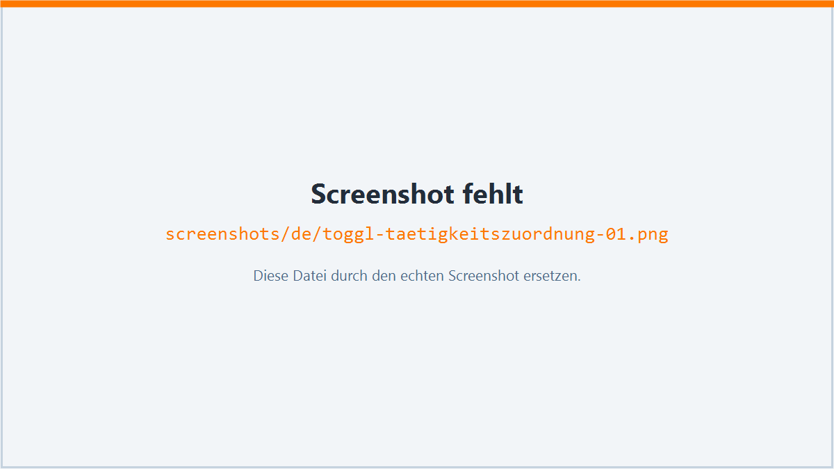 Tätigkeitszuordnung